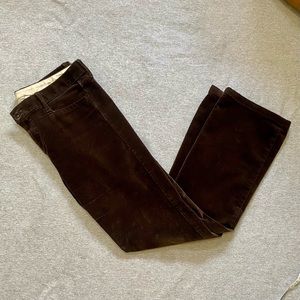 Banana Republic Brown Cords slight flare size 27